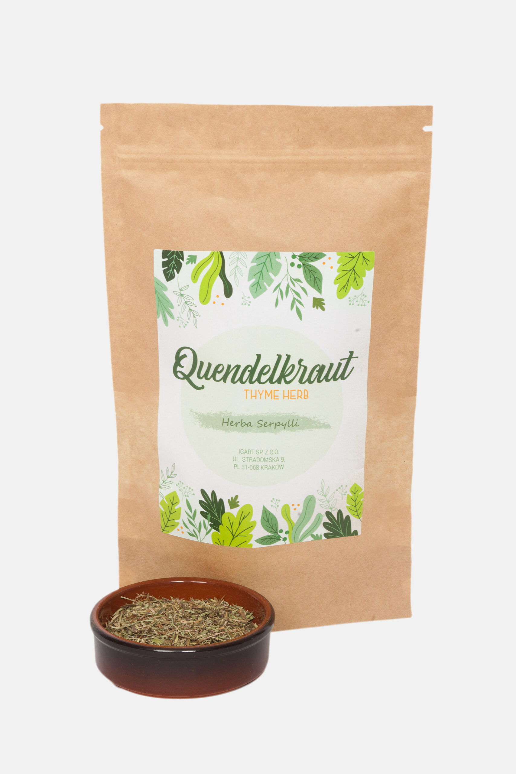 Quendalkraut geschnitten
