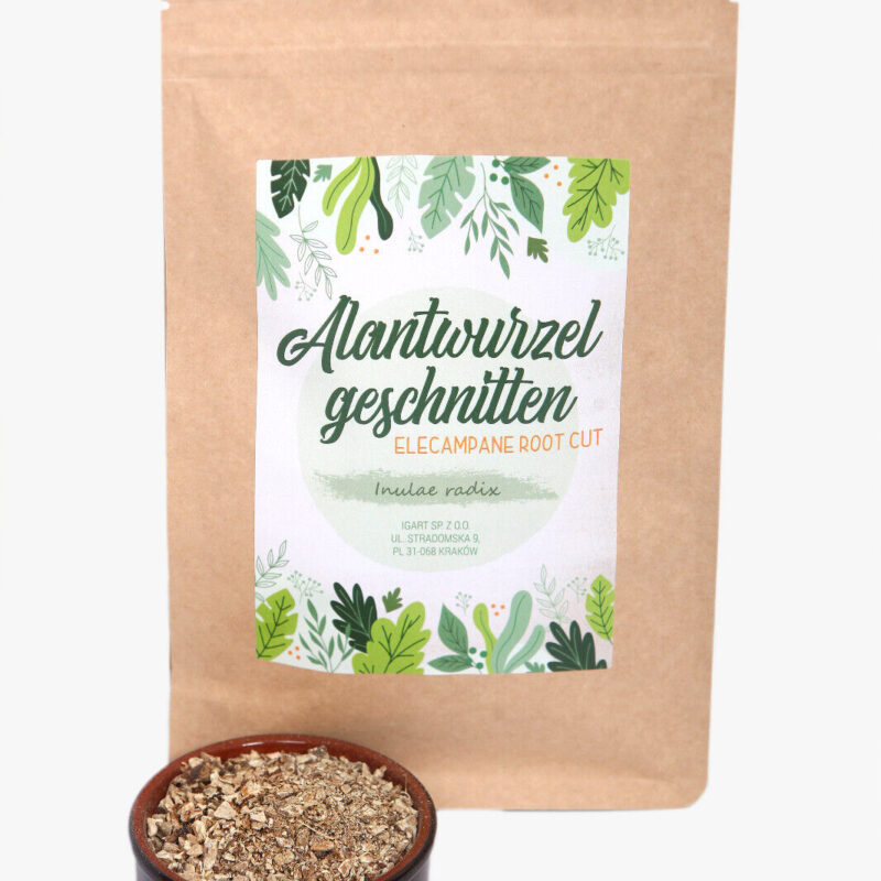 Alantwurzel geschnitten
