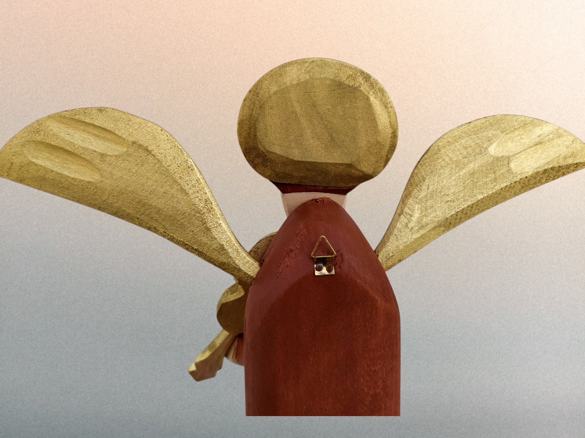 Engel Geiger Weihnachten Engel Ornament Holz geschnitzte Skulptur - obrazek 6