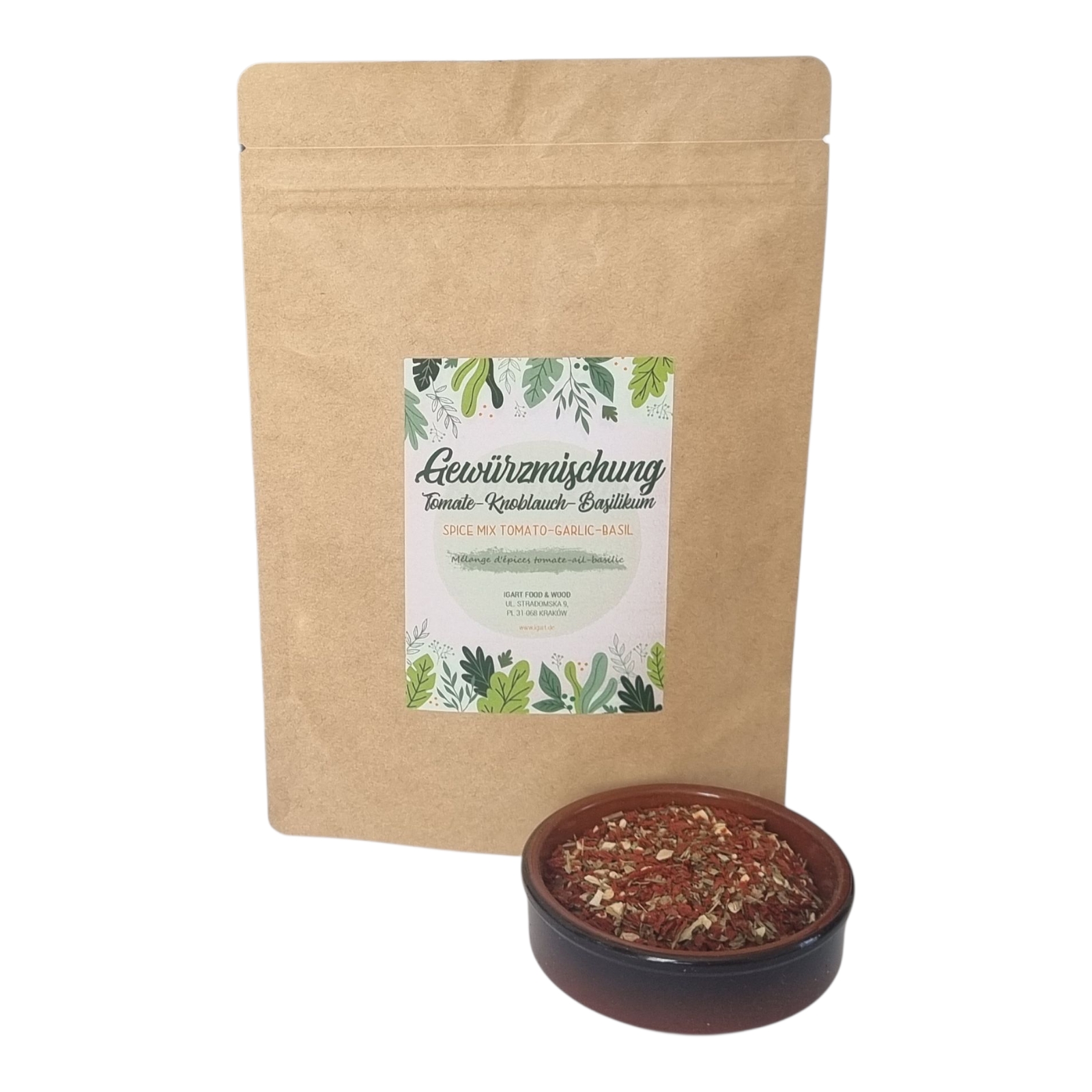 Gewürzmischung Tomate-Knoblauch-Basilikum