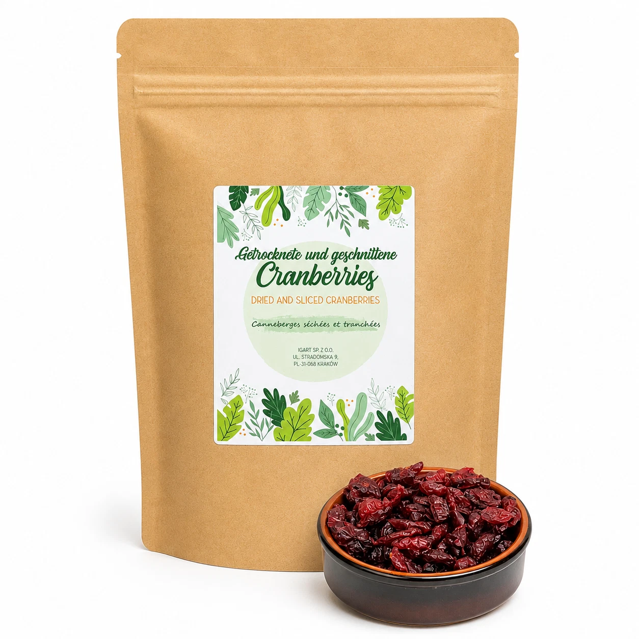 Getrocknete und Geschnitte CRANBERRIES